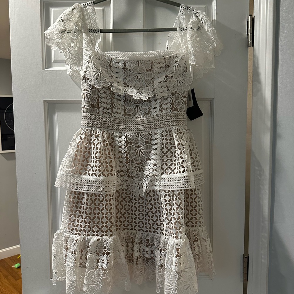 Self-Portrait White Lace Dress